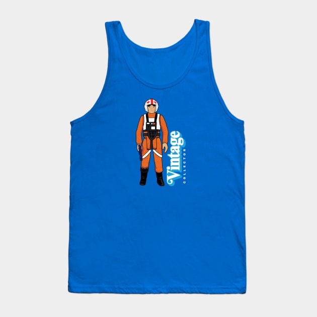 Vintage Collector T-65 Star Fighter Pilot action figure T-Shirt Tank Top by LeftCoast Graphics